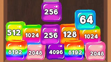 Merge Cube 2048 3D - ASMR Gameplay (Cubes Math, Level Up NumberBlocks Jelly Balls) Part 034