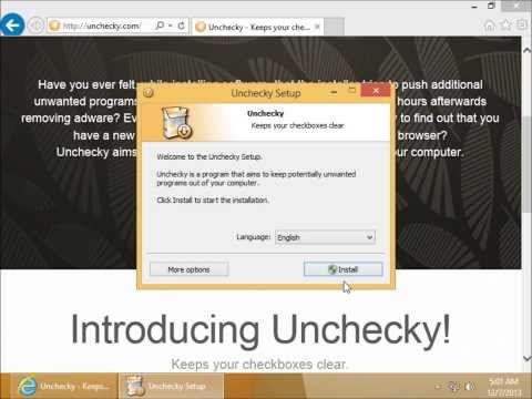 Demonstrating Unchecky