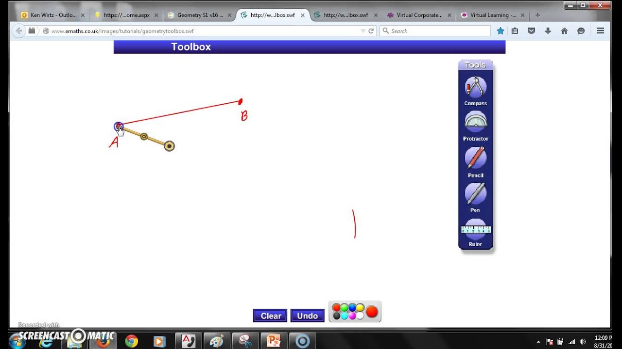 Using The Compass Online Tool for Mr. Wirtz's Geometry Class 