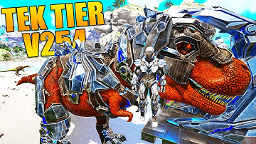 ARK Survival Evolved - TEK TIER ARMOR ABILITIES, TRANSMITTER, RIFLE, TEK REX SADDLE - ARK 254 Update