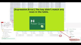 Error en Power Query ( [Expression.Error] The key didn't match any rows in the table).