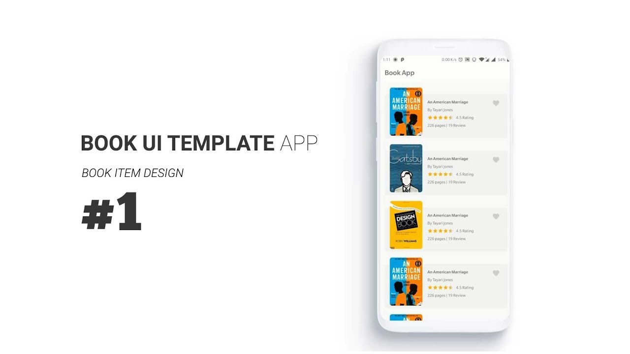 เทมเพลต หนังสือ  2022 Update  Book App UI Template ft. Recyclerview Custom ItemAnimator, Shared Element Transition