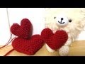 【かぎ針編み】 How to crochet a Heart (1/2) ハートの編み方 (1/2) by meetang