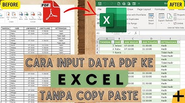 Cara Input Data PDF ke Excel tanpa Copy Paste