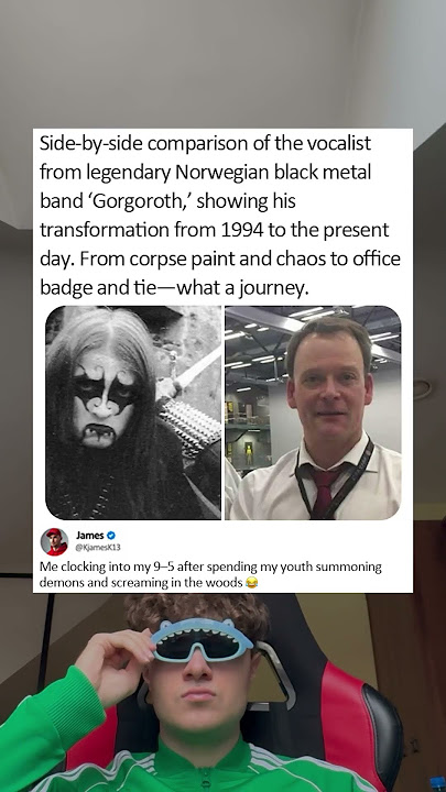 Side-by-side comparison of the vocalist from legendary Norwegian black metal band 'Gorgoroth'