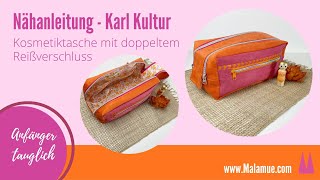 Nähanleitung für Karl Kultur, die praktische Kulturtasche