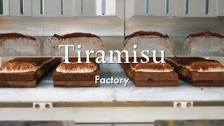 [4k] 한달에 1억이상 팔리는 티라미수! 케익공장의 이탈리아 티라미수 대량생산 / Making Tiramisu Cake Factory