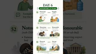 Day 6  | Daily English Antonyms Set 6 | SSC, PSC &amp; Bank Exam Vocabulary #shorts #ssccglexam
