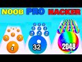 NOOB vs PRO vs HACKER in Ball Run 2048