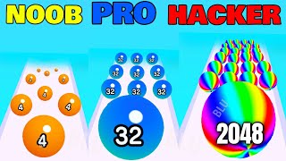 NOOB vs PRO vs HACKER in Ball Run 2048