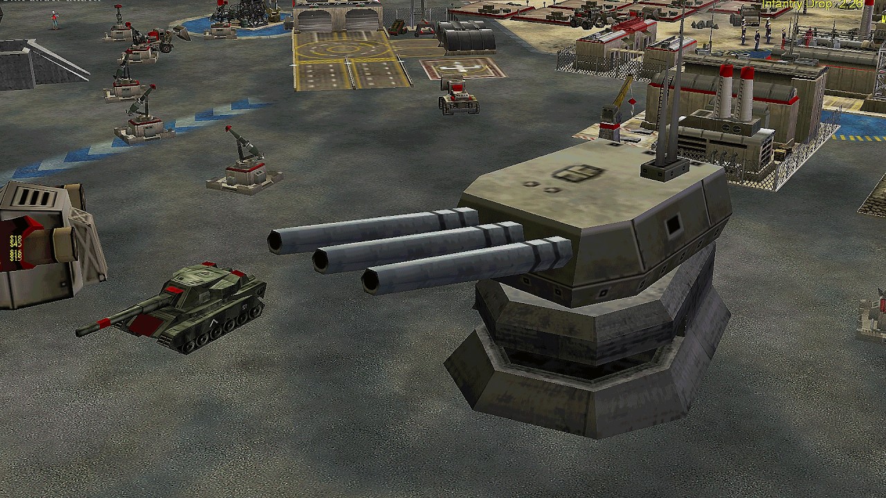 USA LASER vs 3 CHINA INFANTRY - Command & Conquer Generals