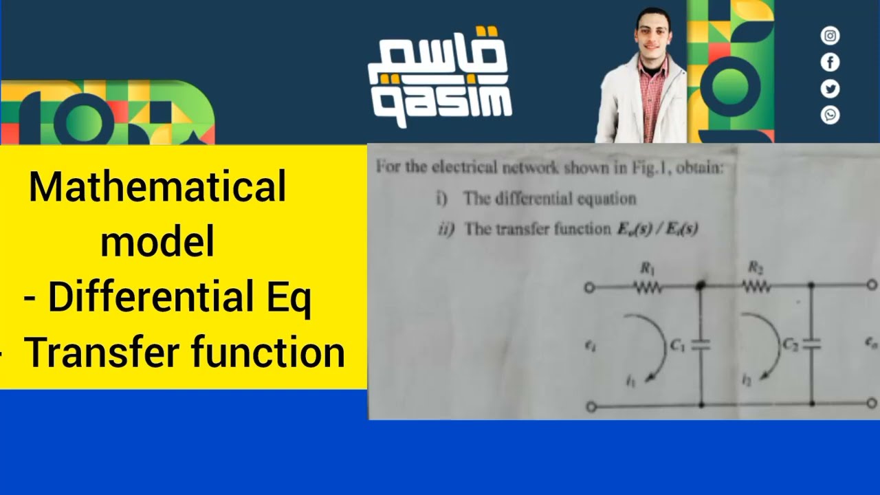 شرح  ( mathematical model  ( Differential equation and transfer function
