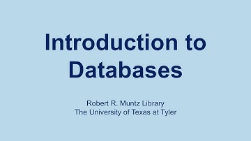 Introduction to Databases