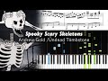 Andrew Gold - Spooky Scary Skeletons (Undead Tombstone Remix) - Piano Tutorial with Sheet Music