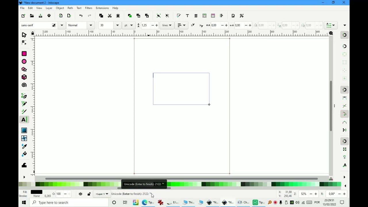 How to enter unicode characters in inkscape youtube