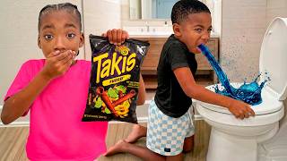 SNEAKY BROTHER EATS TO MANY TAKIS, HE INSTANTLY REGRETS IT
