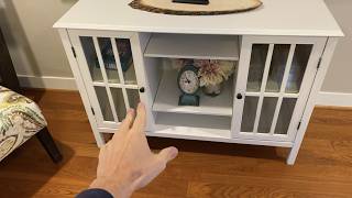Affordable Tangkula White TV Stand, Modern Tall Entertainment Center for TVs up to 50", Media Consol