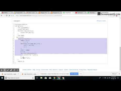 Insertion Sort - Part 2 hackerrank solution