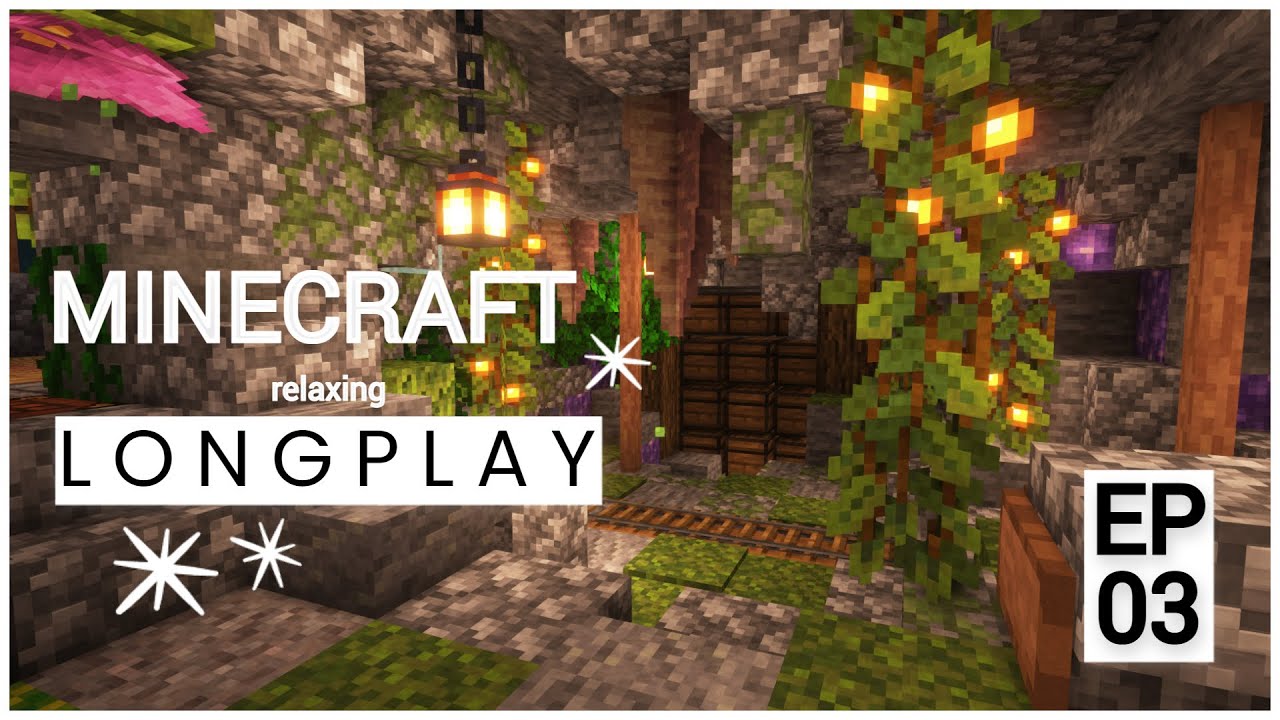 Minecraft Relaxing Longplay - Building a lush cave entrance |🍃| No ...