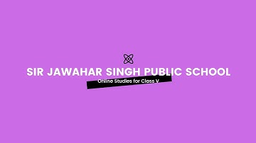 Class V | Hindi Reader | Chapter 1 | Sir Jawahar Singh Public School