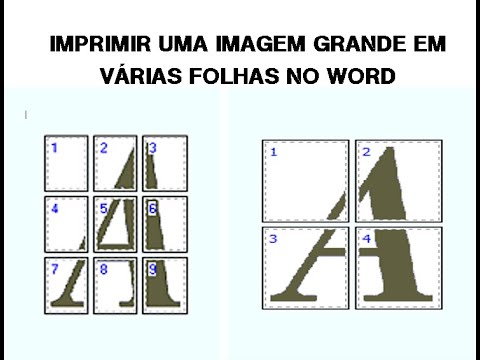 Vídeo: Como imprimo uma letra grande em várias páginas no Word?