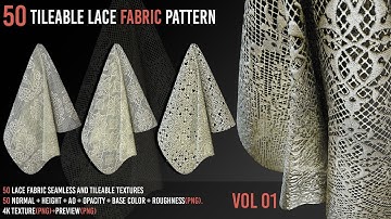 50Tileable Lace Fabric Pattern_Vol01