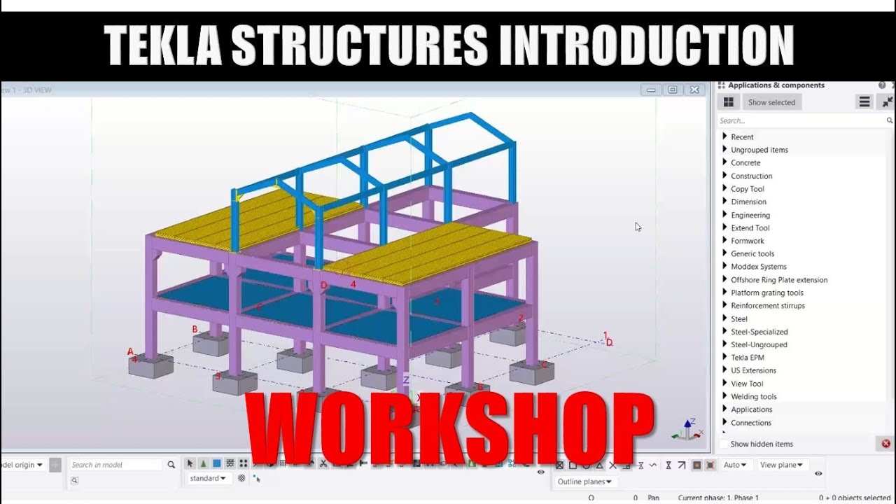 Tekla Software Tutorial Tekla Introduction Workshop (Batch1) - YouTube