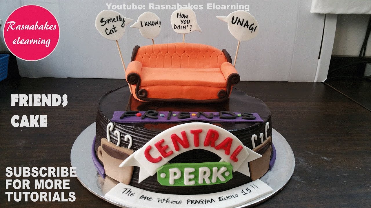 central perk friends theme birthday cake design ideas decorating ...