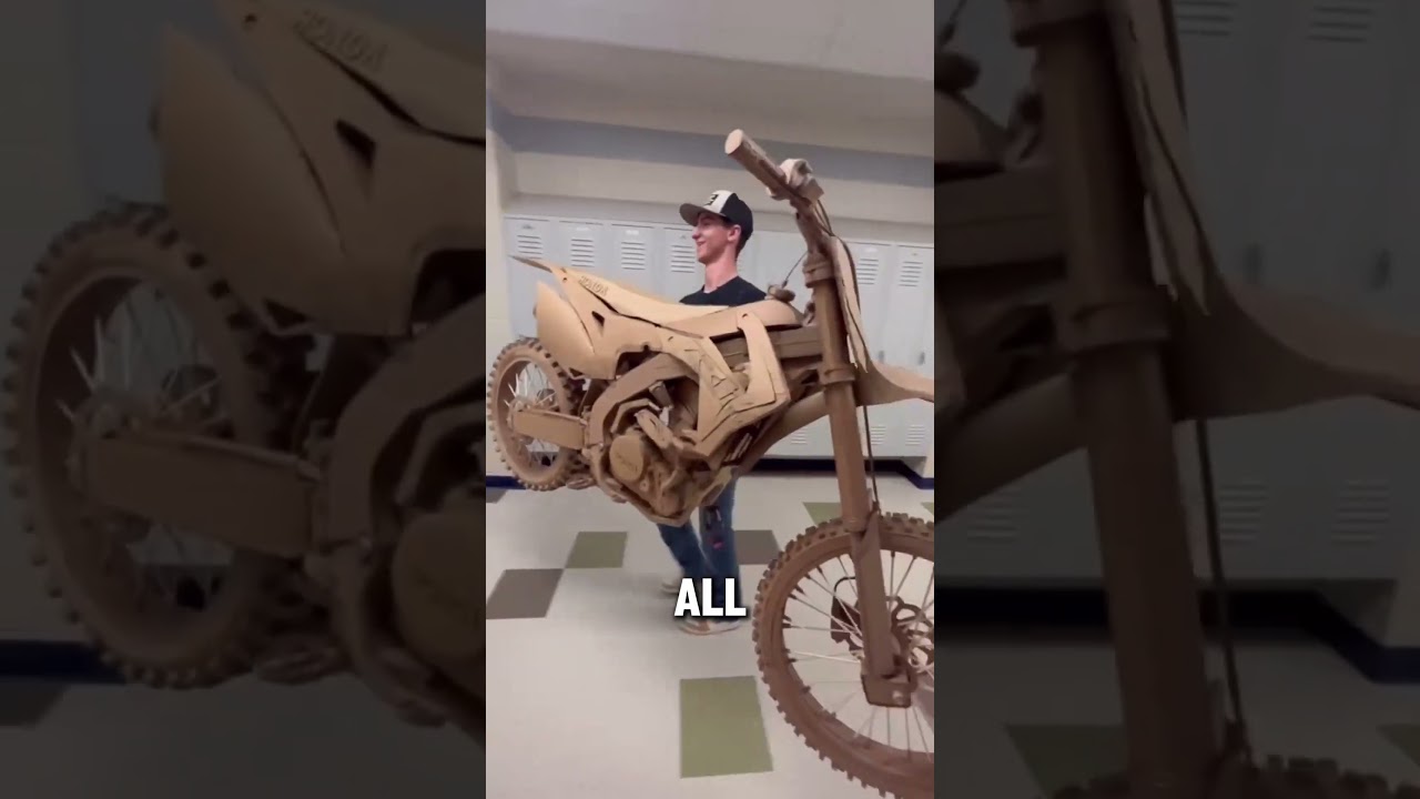He built THIS out of cardboard (@cardboard motorsports via IG)