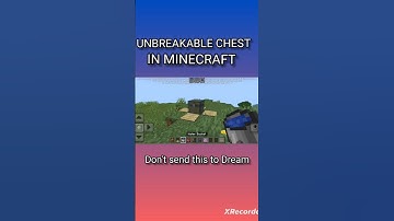 How to make unbreakable chest in minecraft 🔥
