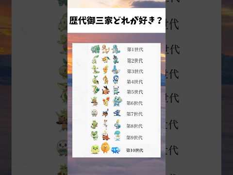 歴代御三家どれが好き？#ポケモン #pokemon #アニメ