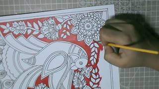 madhubani easy peacock drawing paintings draw step drawings beginners paintingvalley