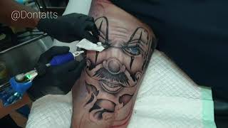 Clown Leg Australian Tattoo Model Maxlauro By dontatts