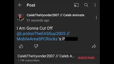 CalebTheVyonder2007 // Caleb Animate #EXPOSED HUGE Time! For Sending A Sexual Threat To LTEASG