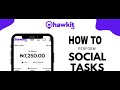 How to perform social task on #Howkit #workonline #money