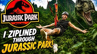I ZIPLINED THROUGH JURASSIC PARK! 🦖🌴