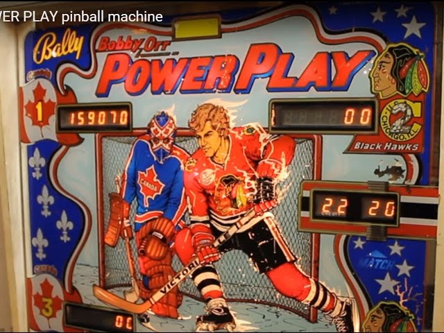 Bobby Orr  On A Pinball Machine  In A Blackhawks Uniform