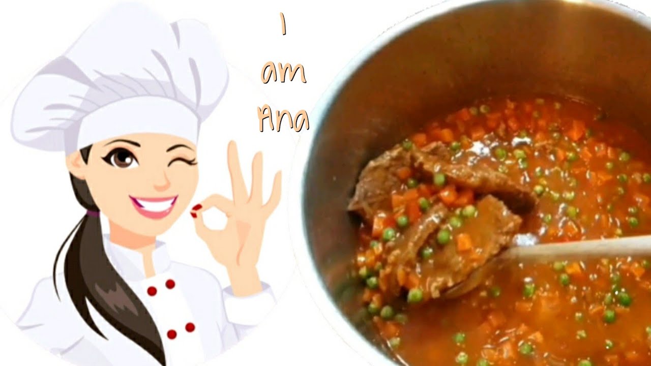 Стейк из говядины с горошком и морковью в горчичном соусе - рецепт