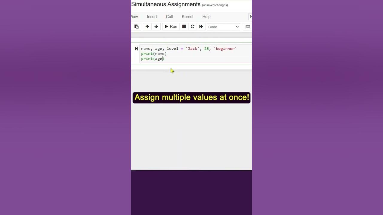 Simultaneous Assignment in Python | How to Assign Multiple Values at ...