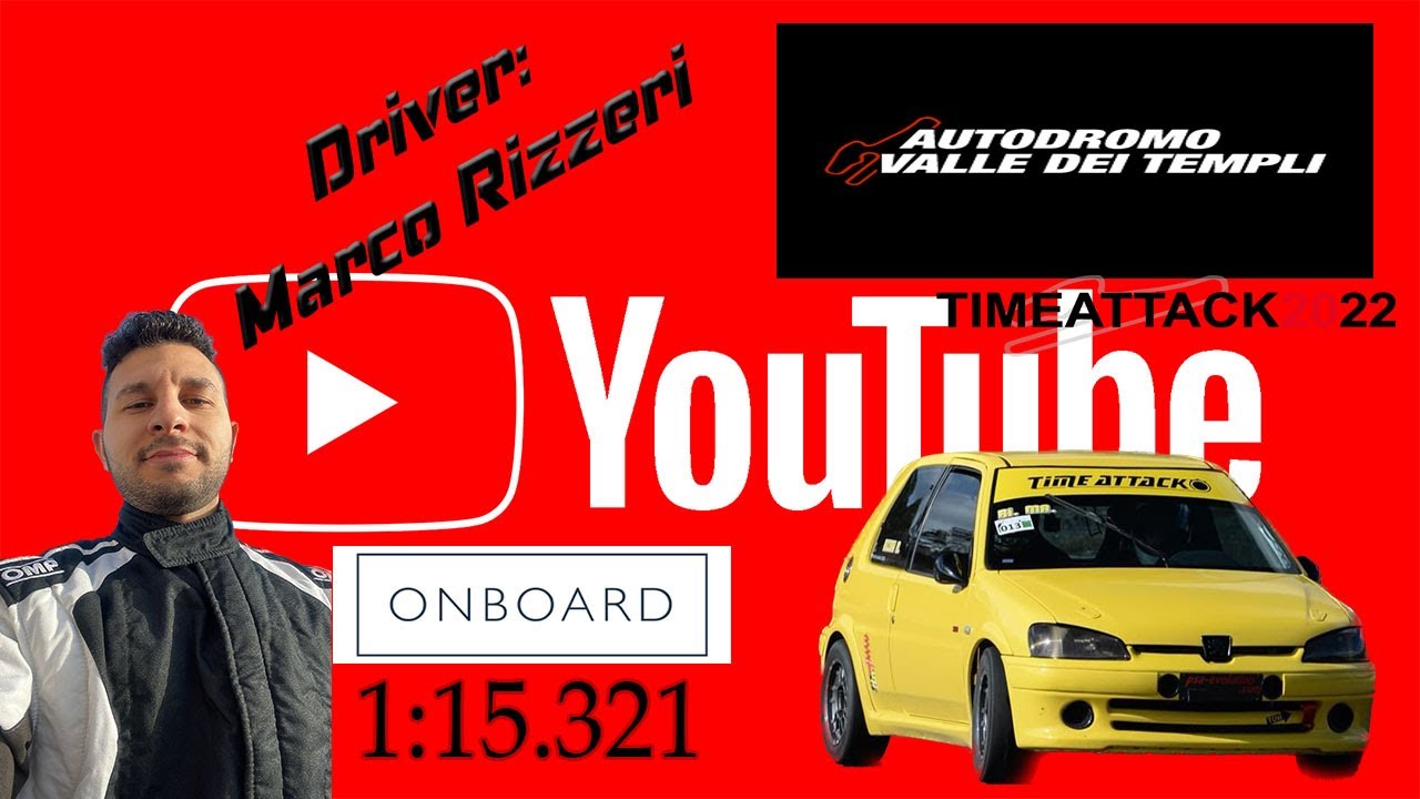 Time Attack Racalmuto 2022 Peugeot 106 S16 RiMaCorse ONBOARD Bestlap + Bonus