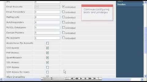 Managing reseller packages in DirectAdmin