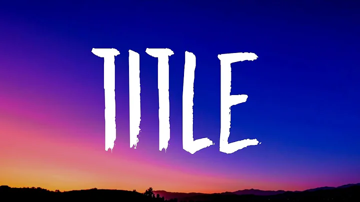 Meghan Trainor - Title (Lyrics) "this an invitation to kiss my ass goodbye"