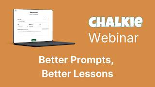 Learn to Prompt Chalkie: Live Demo with Secondary Teacher Carly