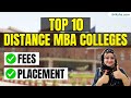Top 10 Distance MBA Colleges in India| Ranking, Fee, Admission, Cutoff &amp; Placement #distancecolleges