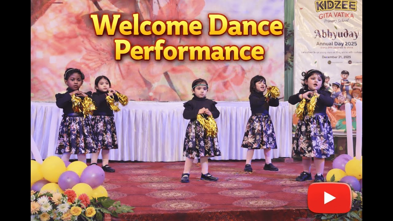 Playgroup Welcome Dance | Annual Day Abhyuday 2025 | Kidzee Gita Vatika ...
