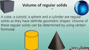 Measurement of volume class 7th chapter 1 icse @jatinacademy