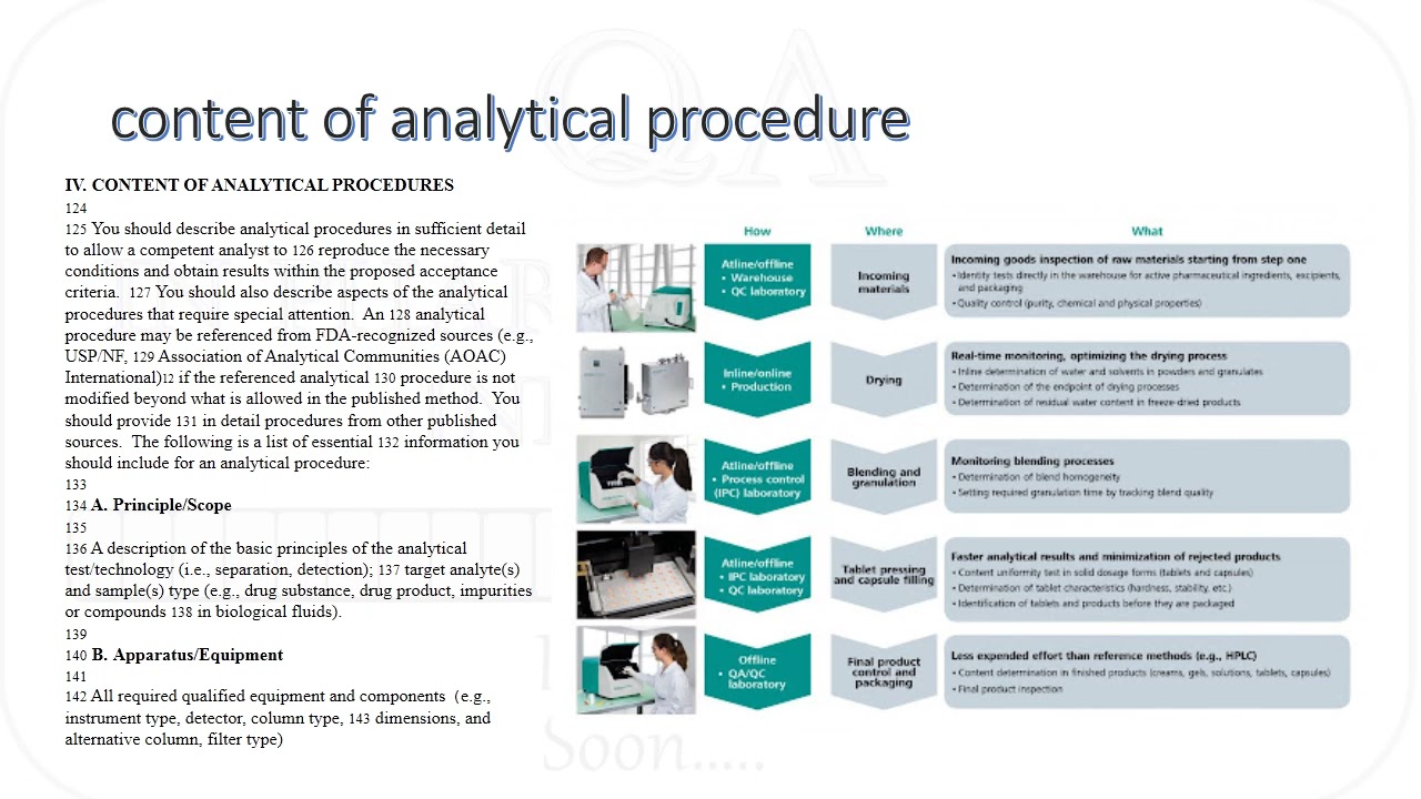 analytical methods in pharmaceuticals -  طرق التحليل في الصناعات الدوائية