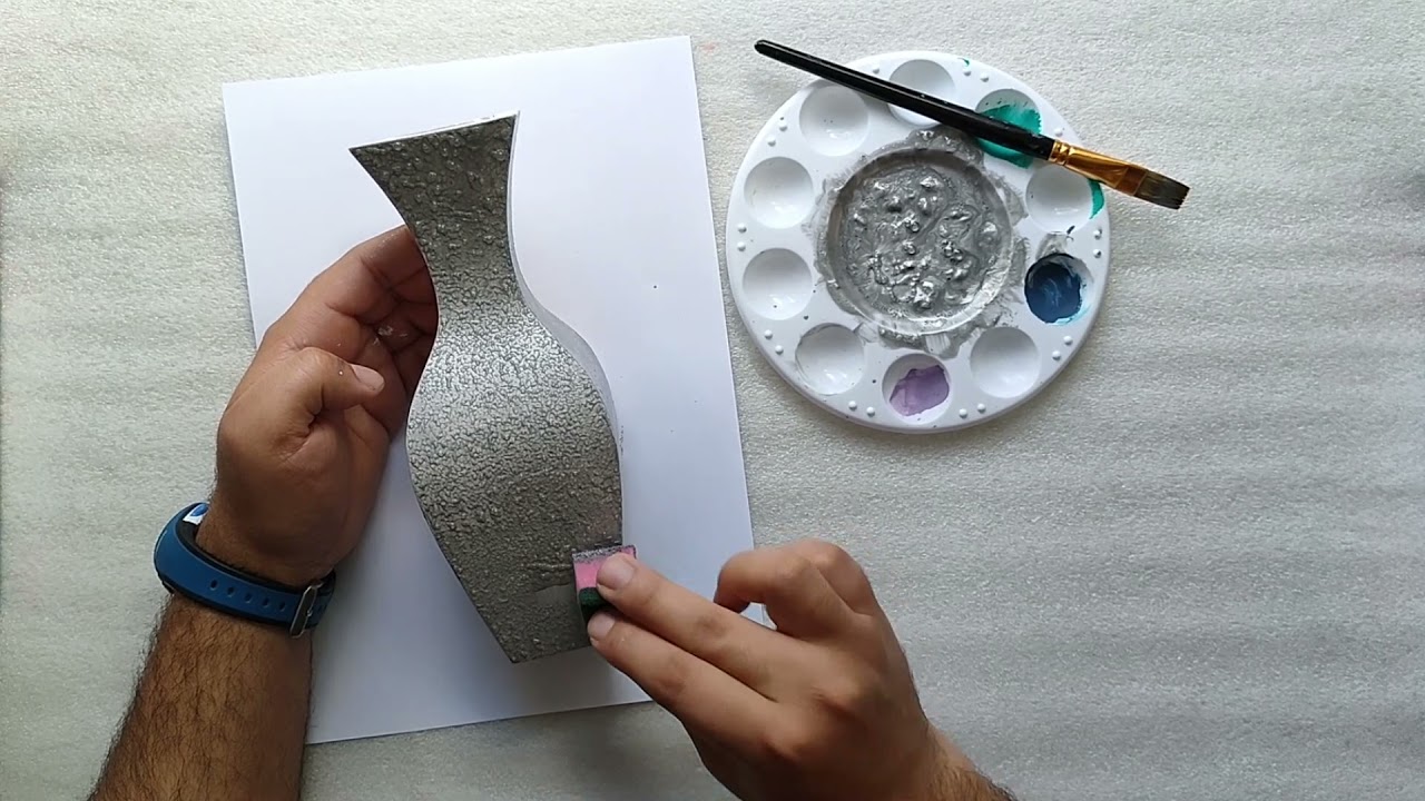 DIY TUTORIAL: How To Paint Plaster Vases / Easy Home Decor Technique (Trailer)