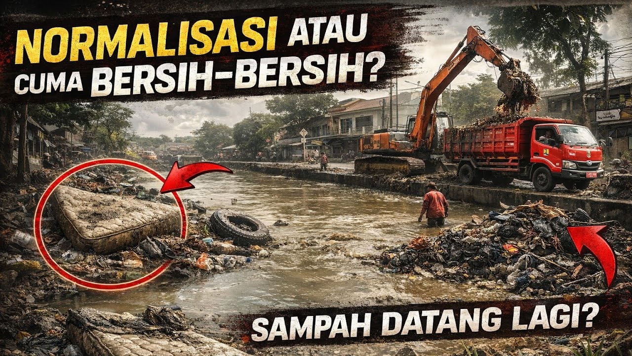 NORMALISASI ATAU CUMA FORMALITAS? Sampah Dan Lumpur Penuhi Kali Duren Jaya!! 