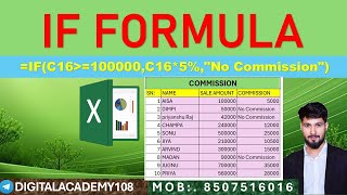 IF FORMULA in excel #excel #excelformula